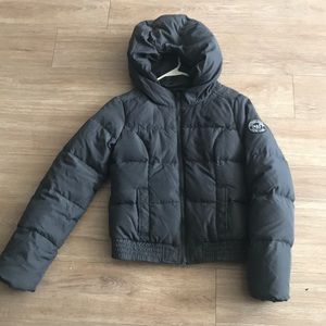 XL kids Abercrombie puffer down jacket gray